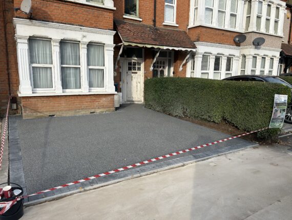 Driveway after tarmac finish